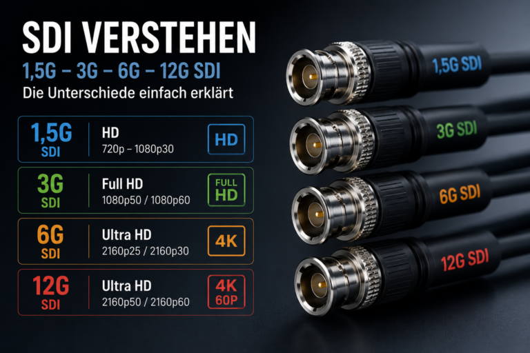 SDI verstehen: Was bedeuten 1,5G, 3G, 6G und 12G SDI?